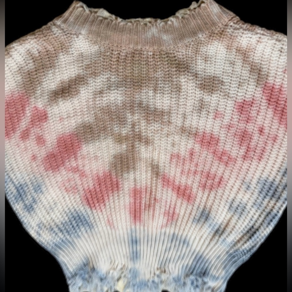 MAIN STRIP RAW edge frayed sweater women’s size Small - Picture 6 of 14